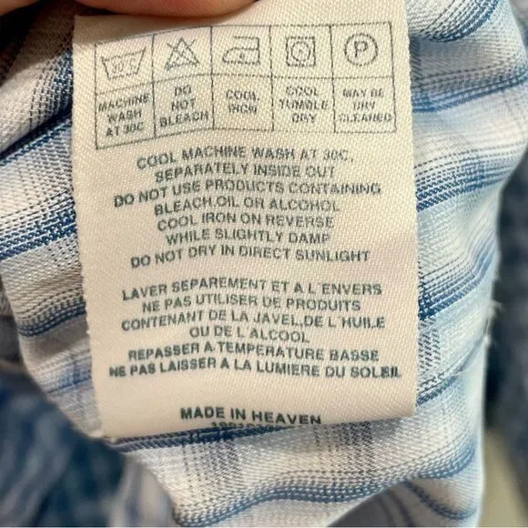 Ted Baker Shirt Specialist Men’s Blue Plaid Shirt - Size: 5 - Picture 7 of 7